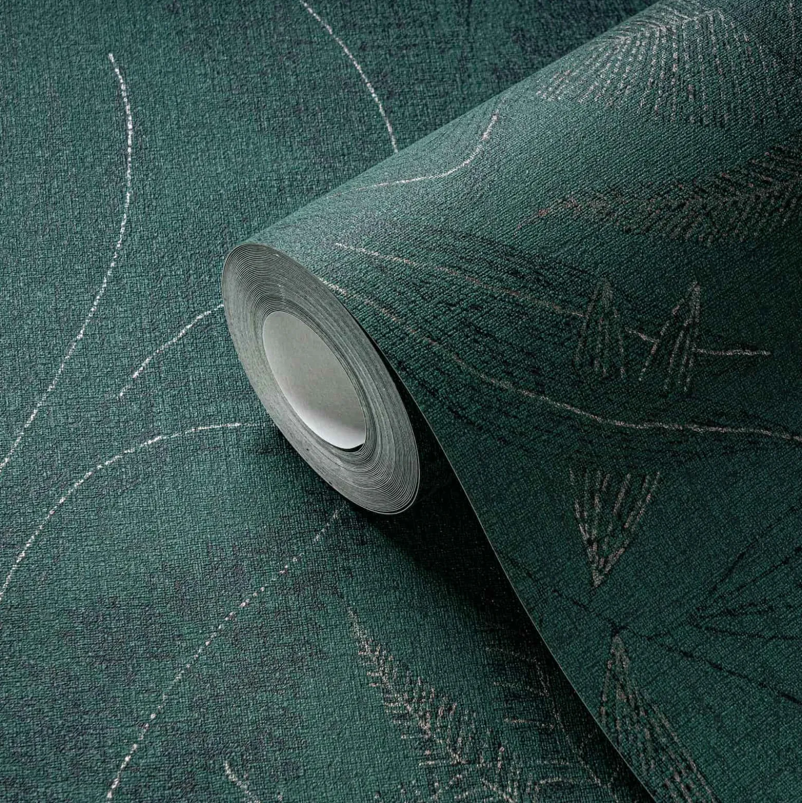 Vliestapete Blätter Tropen Grün Gold Metallic 39654-3