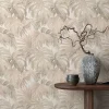 Vliestapete Blätter Tropisch Creme Beige Taupe 10558-02
