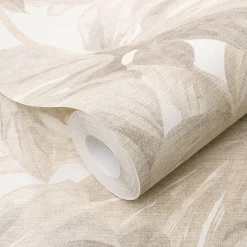 Vliestapete Blätter Tropisch Creme Beige Taupe 10558-02