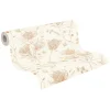Vliestapete Blumen Blätter Floral Creme Braun 39427-1