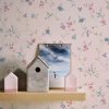 Vliestapete Blumen Floral Creme Grün Rosa Blau 39071-1