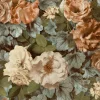 Vliestapete Blumen Floral Grün Apricot WL2101