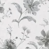 Vliestapete Blumen Floral grau weiß Marburg 32456