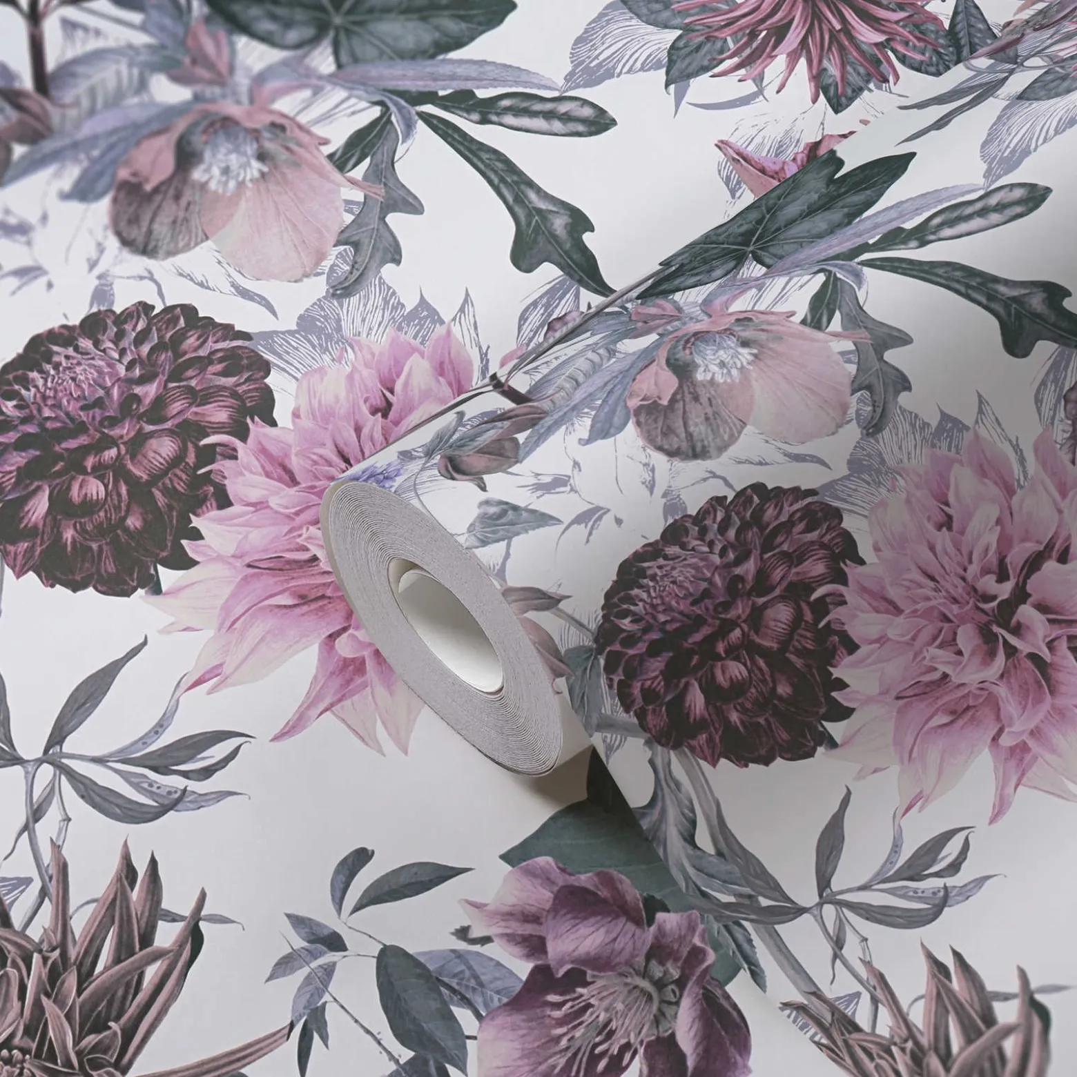 Vliestapete Blumen Floral Muster weiß rosa 38175-2