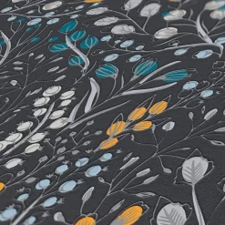 Vliestapete Blumen Floral Schwarz Grau Metallic 38847-4