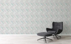 Vliestapete Blumen Floral Weiß Rosa Metallic 38847-2