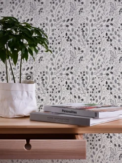 Vliestapete Blumen Floral Weiß Grau Metallic 38847-3
