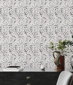 Vliestapete Blumen Floral Weiß Grau Metallic 38847-3