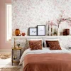 Vliestapete Blumen Floral weiß rosa blau 10250-05