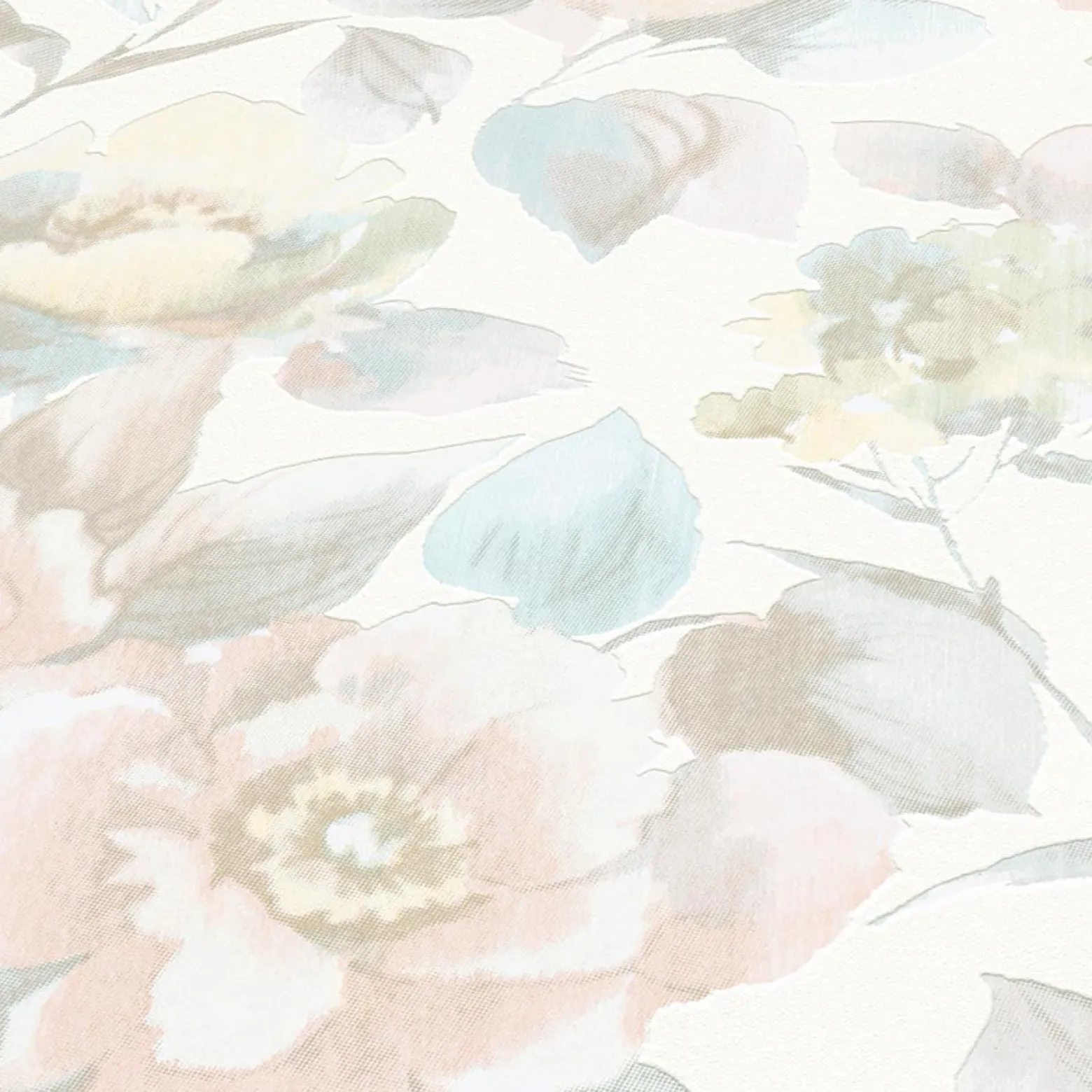 Vliestapete Blumen Floral weiß rosa blau 10250-05