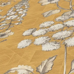 Vliestapete Blumen Grafik Floral Gelb Weiß 39117-2