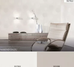 Vliestapete Blumen Kreis Spot weißgrau 93792-2