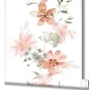 Vliestapete Blumen Natur Floral Weiß Rosa Grün 81626