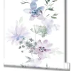 Vliestapete Blumen Natur Floral Weiß Lila Blau 81625