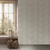 Vliestapete Blumen Patchwork Karo Blau Grau Weiß 39066-4