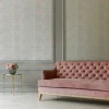 Vliestapete Blumen Patchwork Karo Rosa Grau Weiß