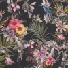 Vliestapete Blumen Vögel Floral schwarz bunt 38178-1