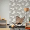 Vliestapete Blumen Vintage grau 36921-4