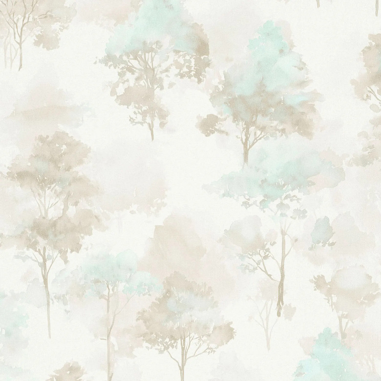 Vliestapete Bäume Wald Creme Braun Blau 10557-02