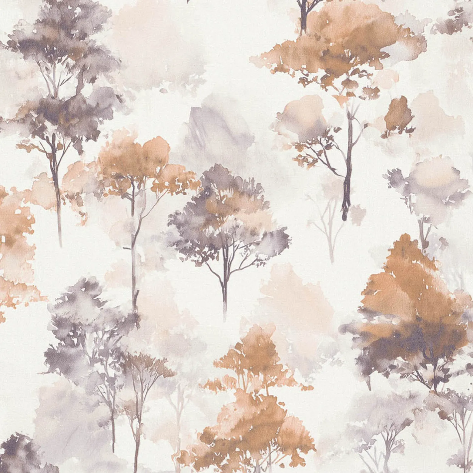 Vliestapete Bäume Wald Creme Beige Braun 10557-11