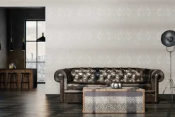 Vliestapete Damast-Design grau silber 38708-4