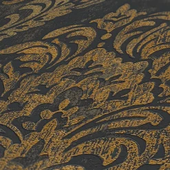 Vliestapete Damast Motiv Metallic Schwarz Gold 39112-3