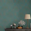 Vliestapete Damast Motiv Metallic Petrol Bronze 39112-4