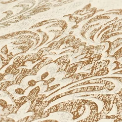 Vliestapete Damast Motiv Weiß Gold Metallic 39112-5