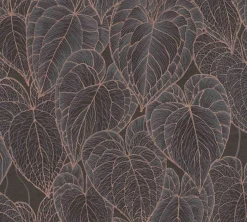 Vliestapete Daniel Hechter Blätter Schwarz Bronze Metallic