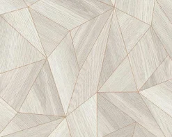 Vliestapete Daniel Hechter 3D Polygon taupe 36133-2