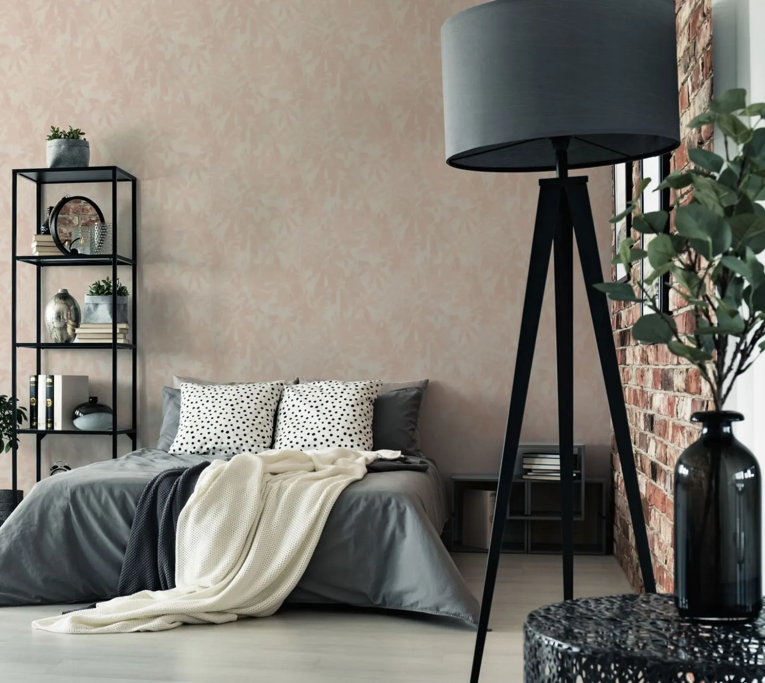 Vliestapete Daniel Hechter Floral Blätter Orange Creme