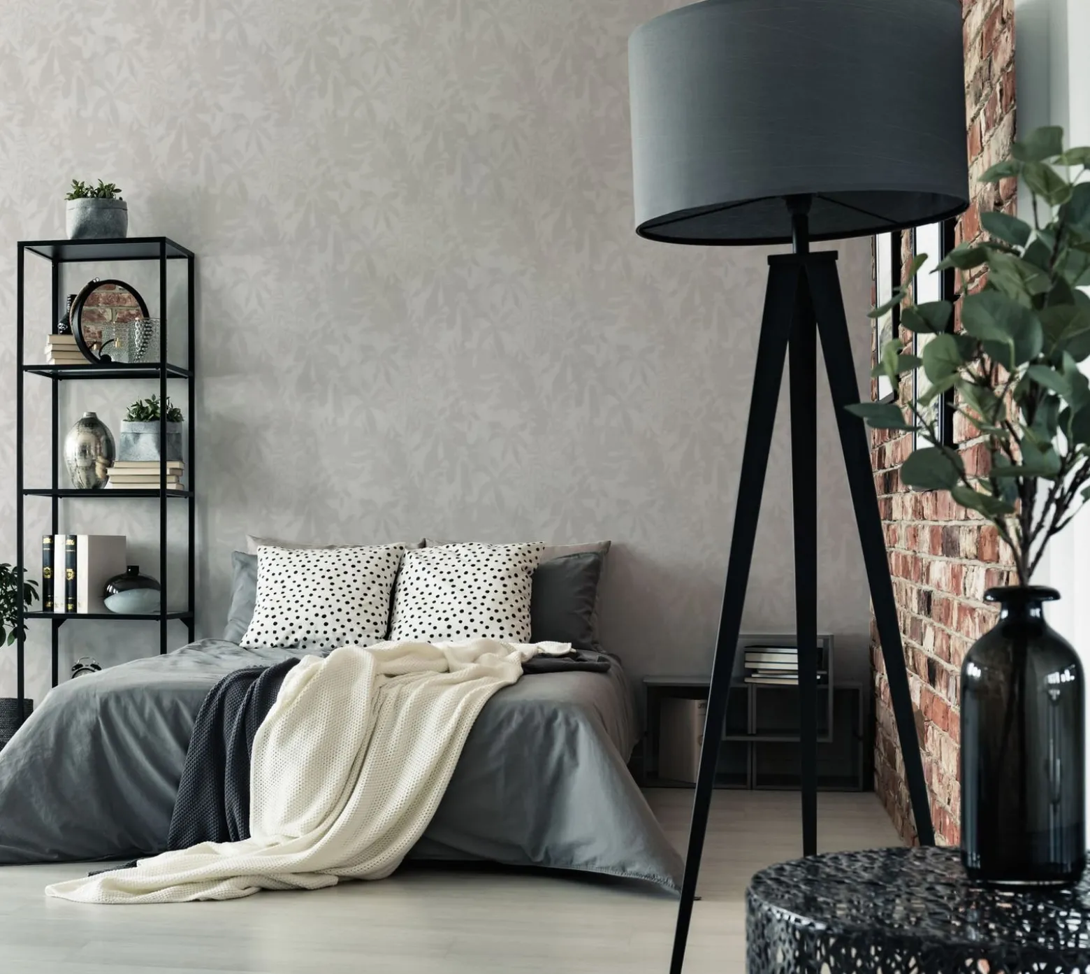Vliestapete Daniel Hechter Floral Blätter Creme Grau