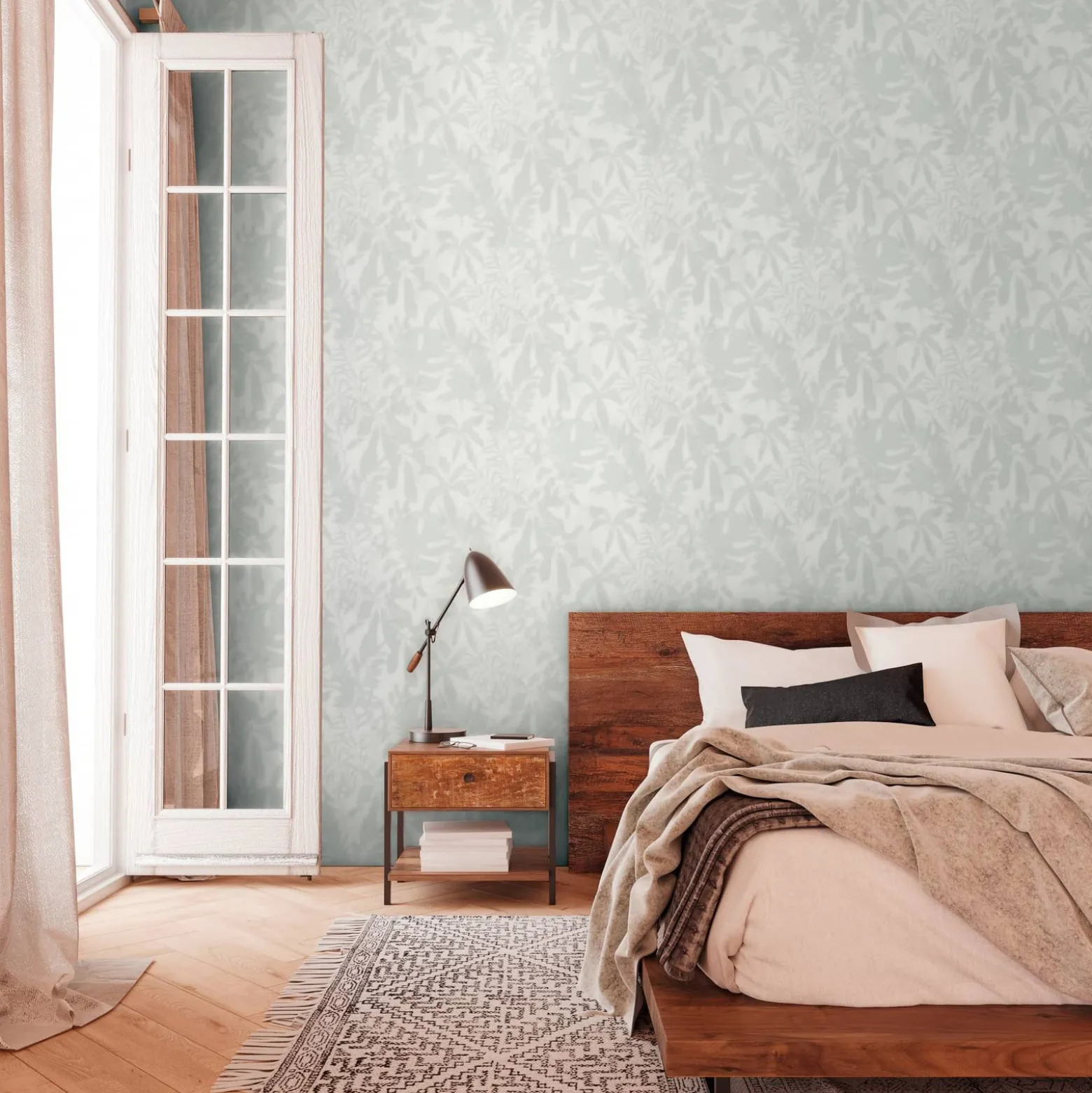 Vliestapete Daniel Hechter Floral Blätter Grün Creme