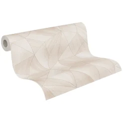 Vliestapete Daniel Hechter Grafisch Beige Silber Metallic