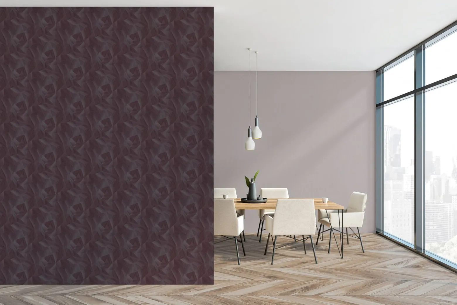 Vliestapete Daniel Hechter Grafisch Lila Bronze Metallic