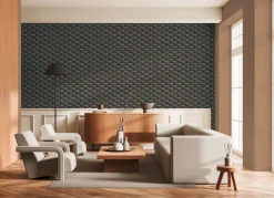 Vliestapete Daniel Hechter Retro Petrol Bronze Metallic