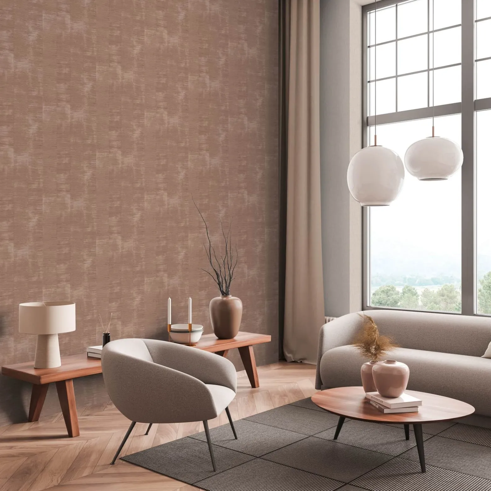 Vliestapete Daniel Hechter Streifen Struktur Beige Braun