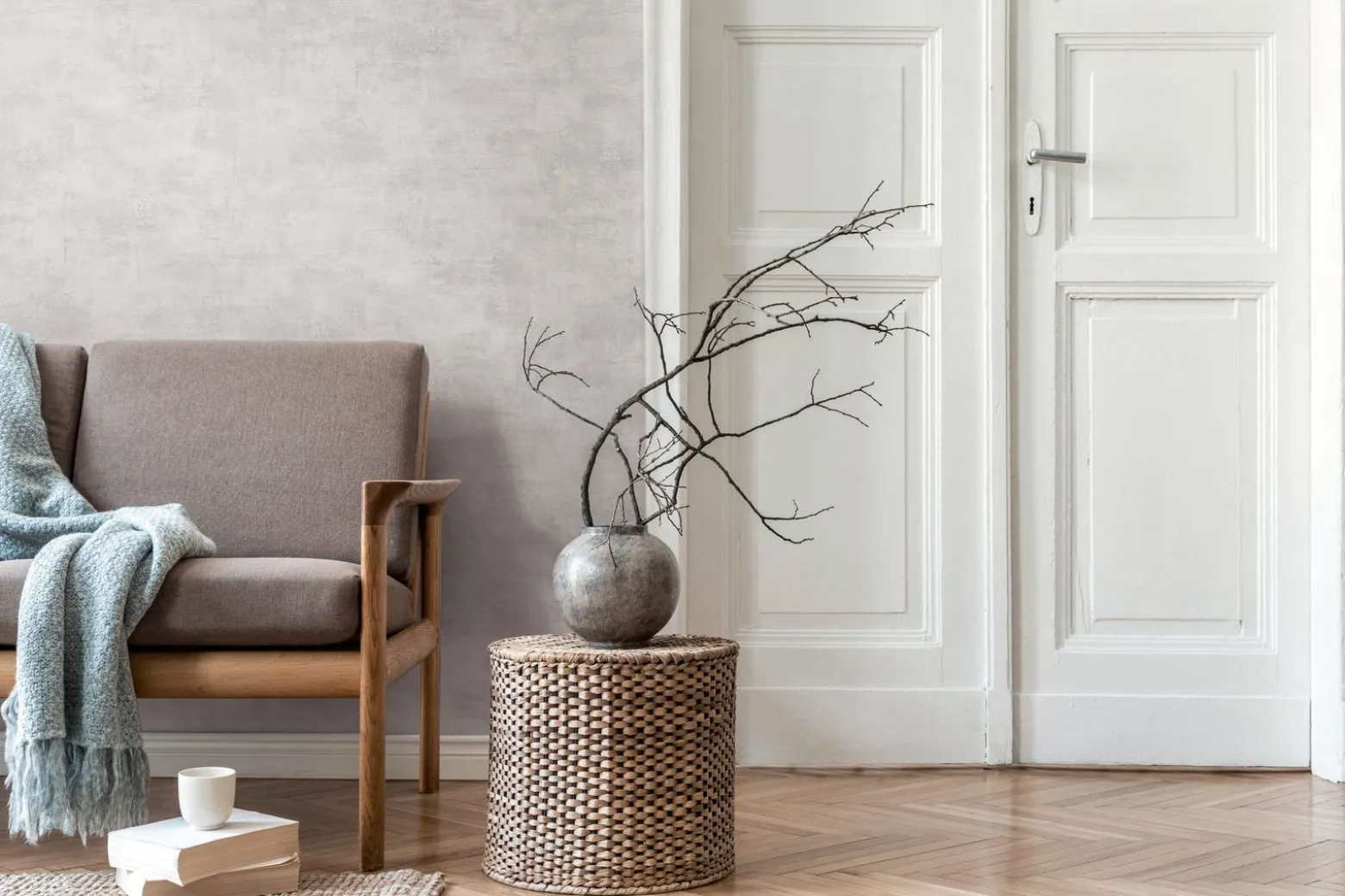 Vliestapete Daniel Hechter Shabby Putz Optik Grau Weiß