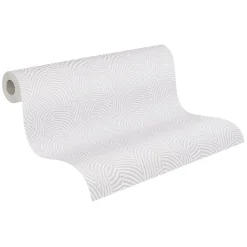 Vliestapete Daniel Hechter Wellen Creme Weiß Metallic