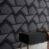Vliestapete 3D-Effekt Schwarz Silber Metallic 10401-15