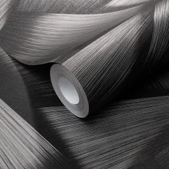 Vliestapete 3D-Effekt Schwarz Silber Metallic 10401-15