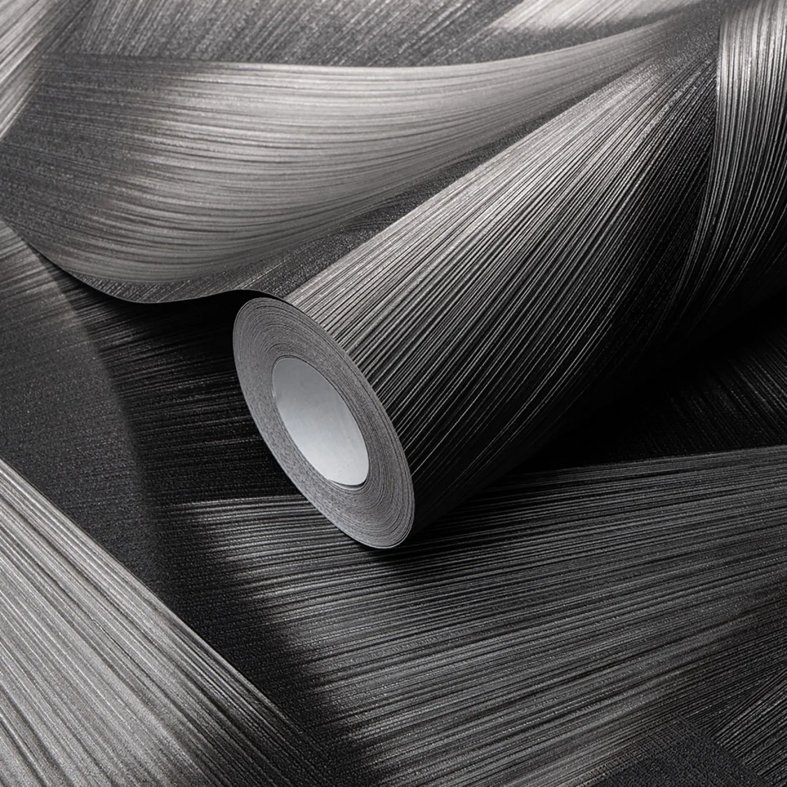 Vliestapete 3D-Effekt Schwarz Silber Metallic 10401-15