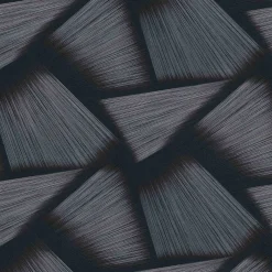 Vliestapete 3D-Effekt Schwarz Silber Metallic 10401-15