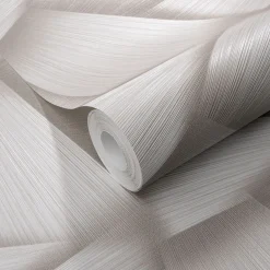 Vliestapete 3D-Effekt Taupe Creme Metallic 10401-37