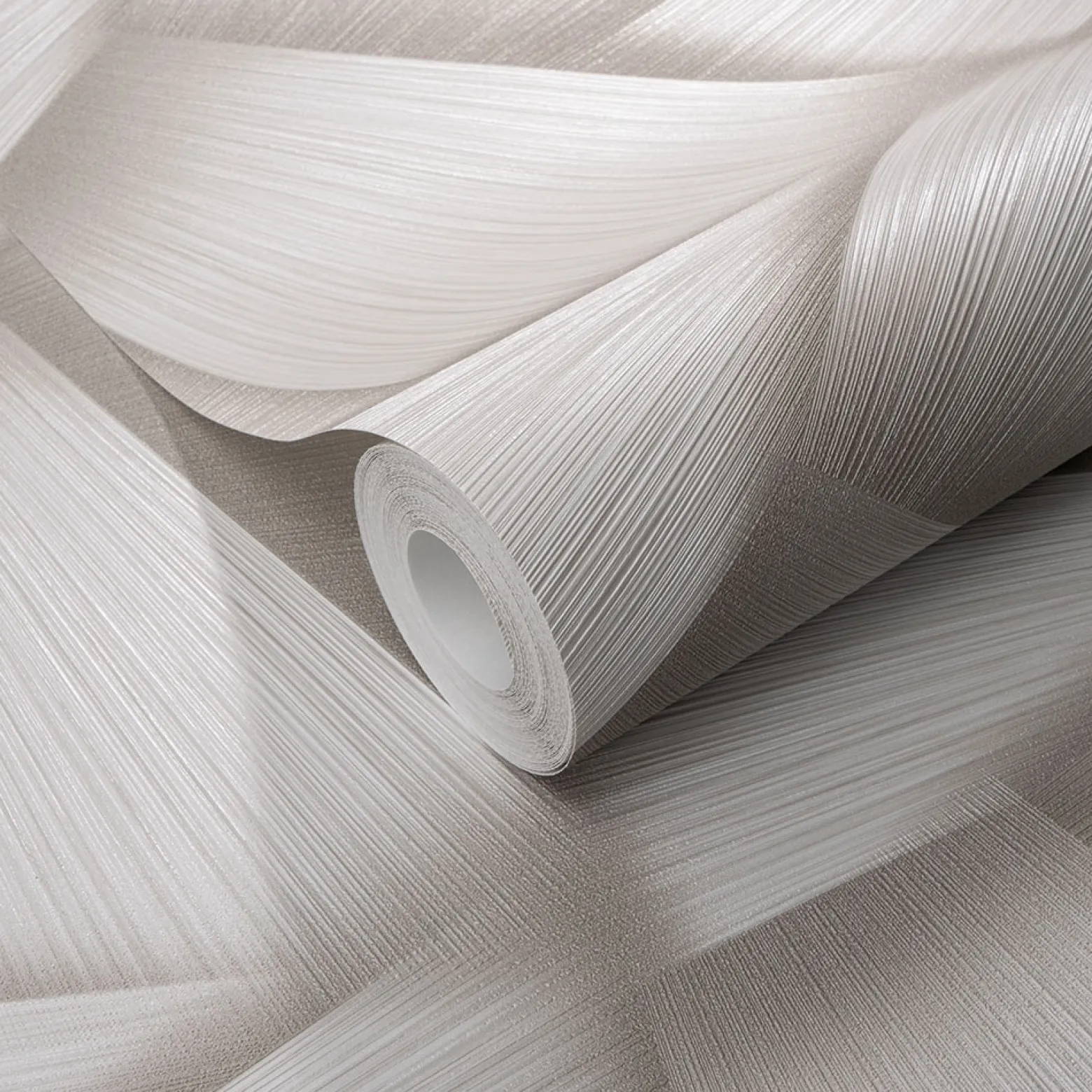 Vliestapete 3D-Effekt Taupe Creme Metallic 10401-37