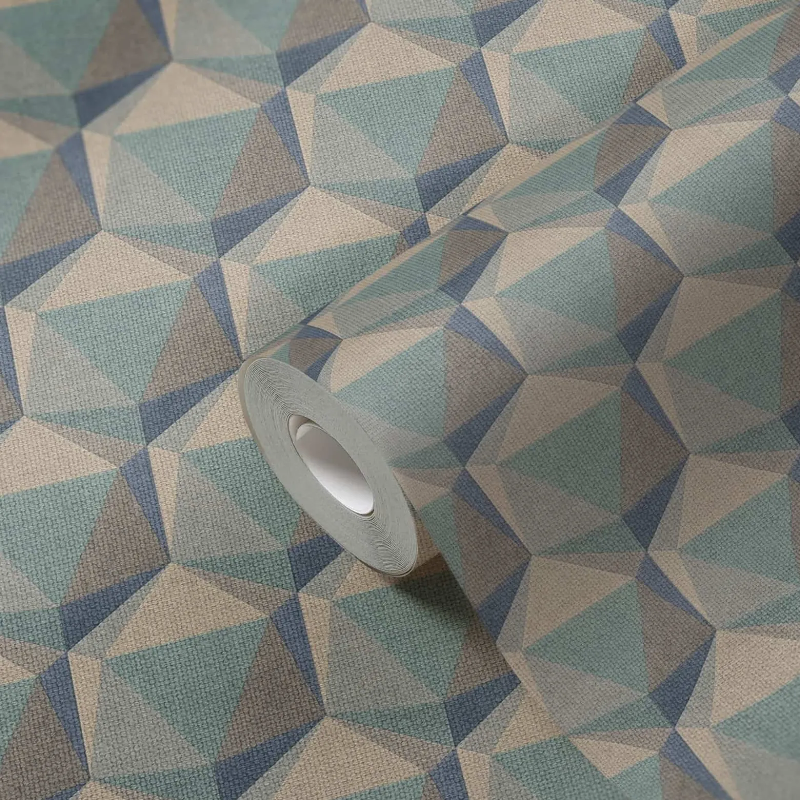 Vliestapete 3D Grafik Blau Beige Nara 38748-4 AS Creation