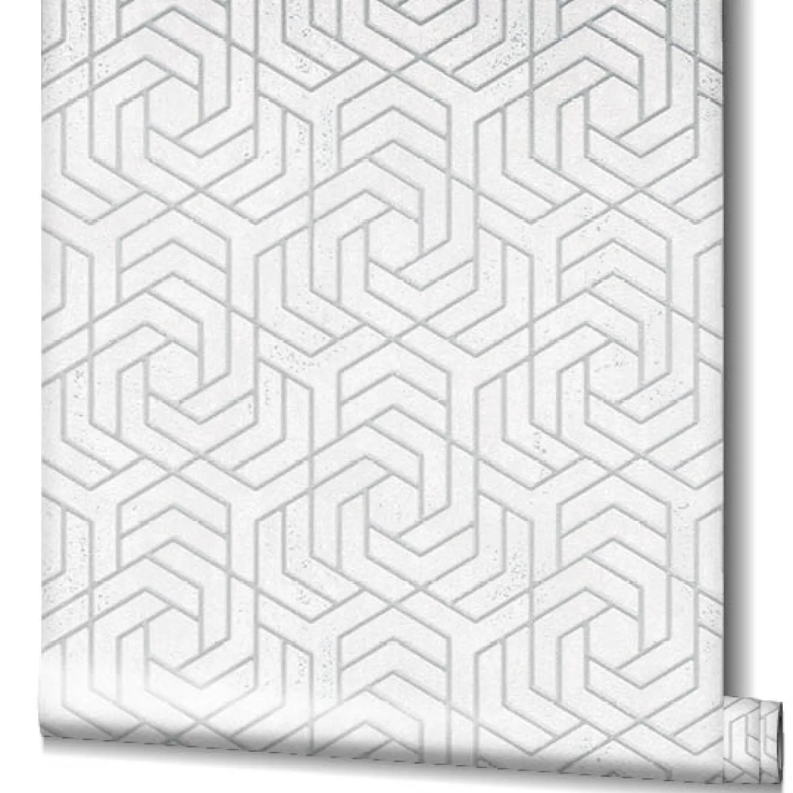 Vliestapete 3D Grafisch Metallic grau silber 32607