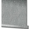 Vliestapete 3D Grafisch Metallic grau gold 32610