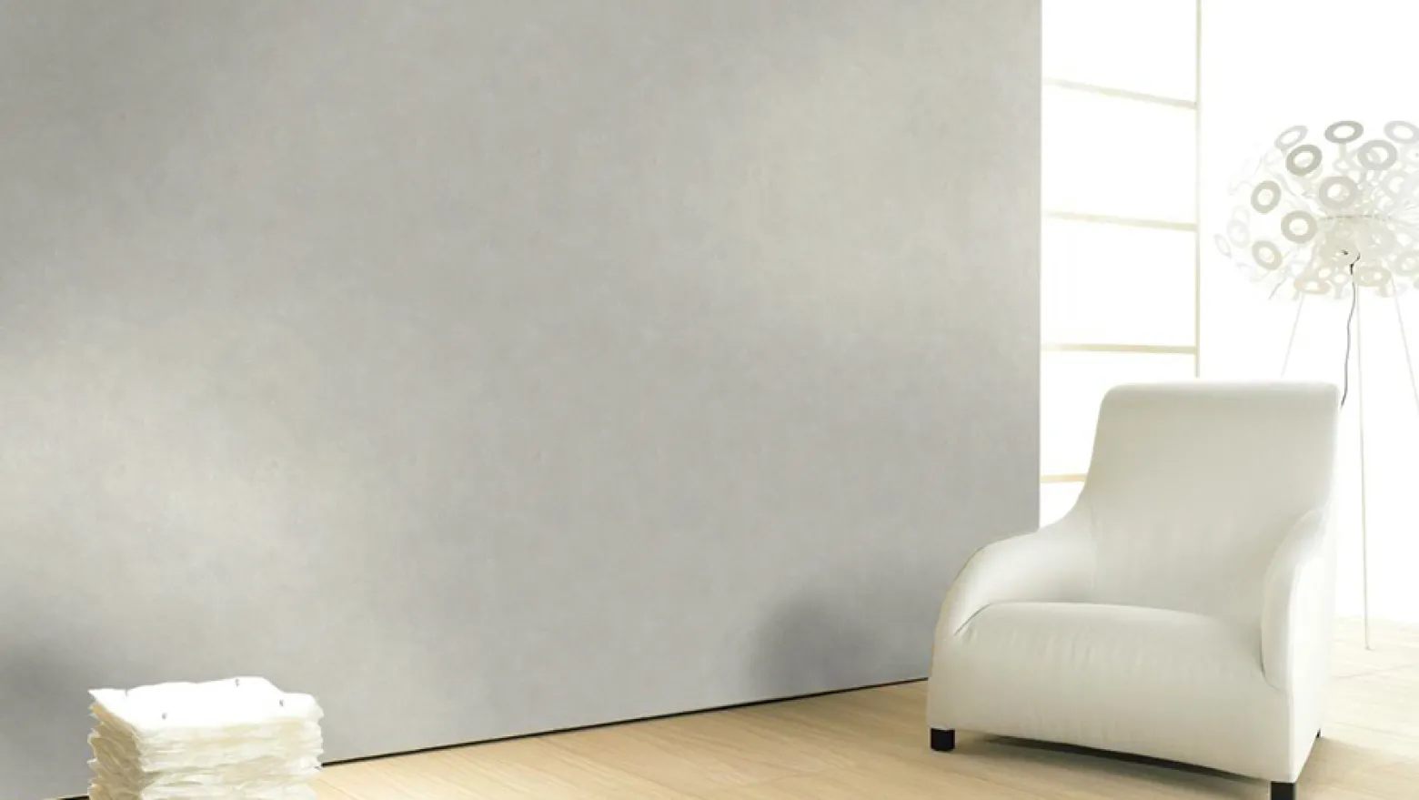 Vliestapete Dieter Langer Putz beige-grau Glanz 58838