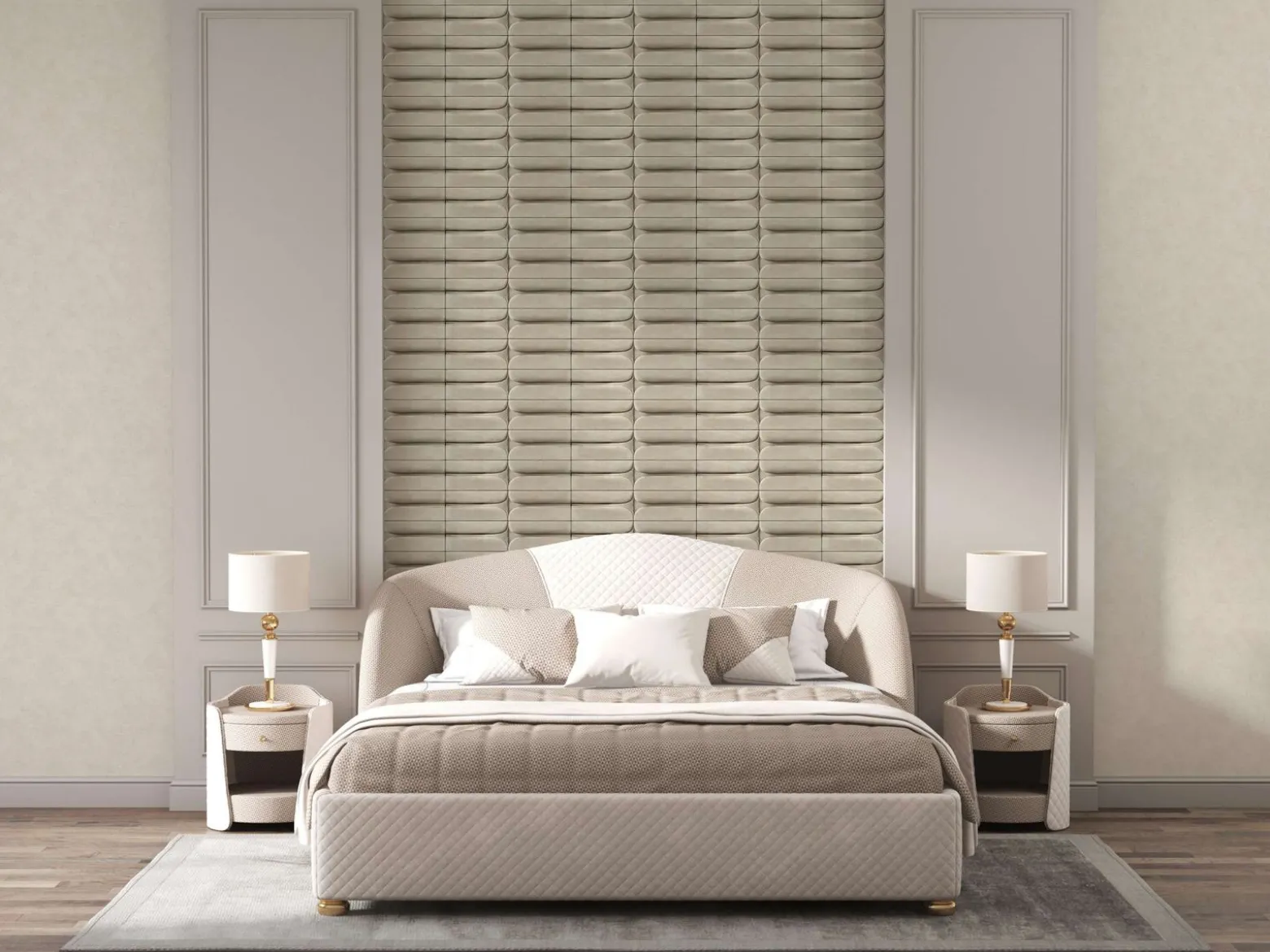 Vliestapete 3D Optik Kacheln Betonoptik Beige Grau 34477